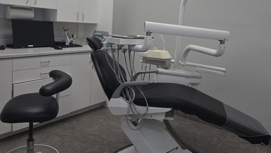 Dental treatment chair and equipment at Fisher Dental